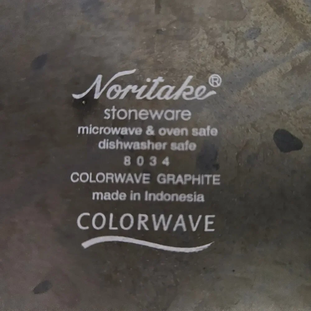 Noritake Colorwave Graphite Cereal Bowls Set of 3 Stoneware